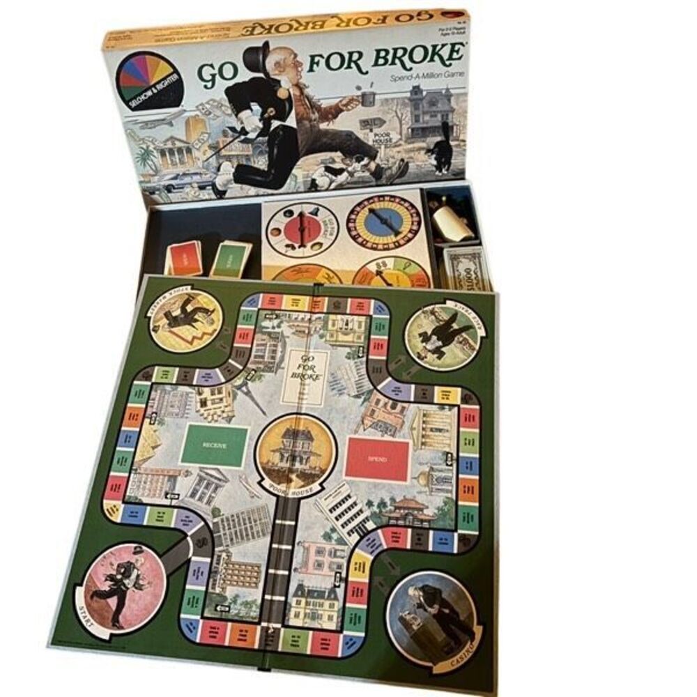 Go For Broke 1985 Board Game Selchow & Righter Board Game